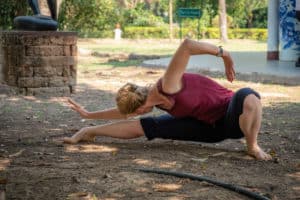 woman qigong pose